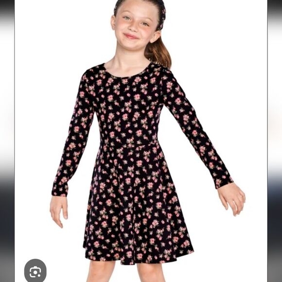 The Children's Place Velvet Floral Dress - Picture 1 of 5